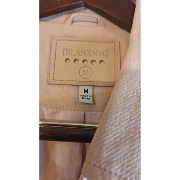 BLANK NYC Tan Suede Motorcycle Bomber Jacket Women's M Biker NEW Grunge NWT - Picture 3 of 7